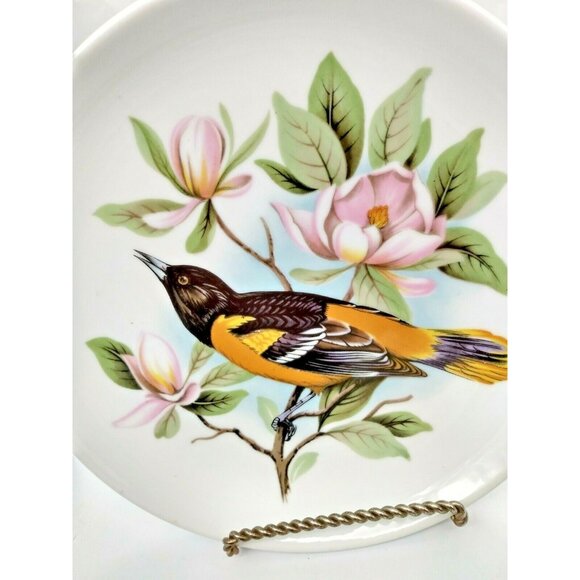 Vintage Rosenthal Collector Bird Plate - Baltimore Oriole - Hand Painted 7 3/4" - Picture 2 of 9